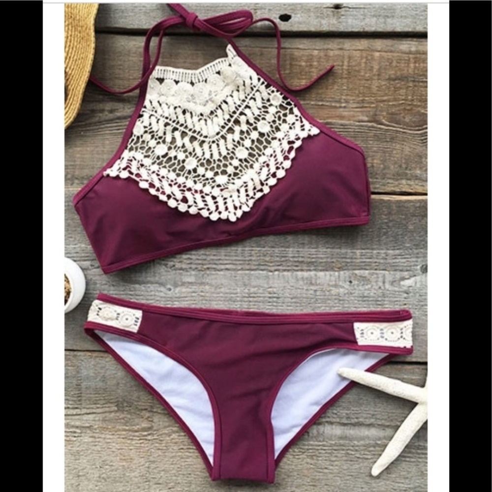 Crochet Accent Bikini